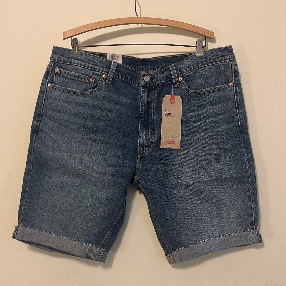 NWT Levi's 511 slim stretch jean shorts